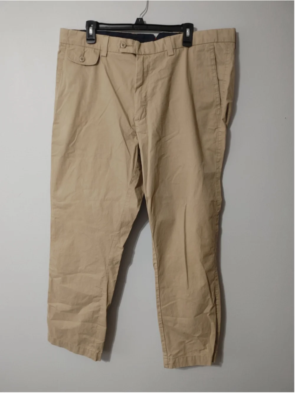 Men's Cremieux Cotton Chino Pants Beige Waist 40Wx30L